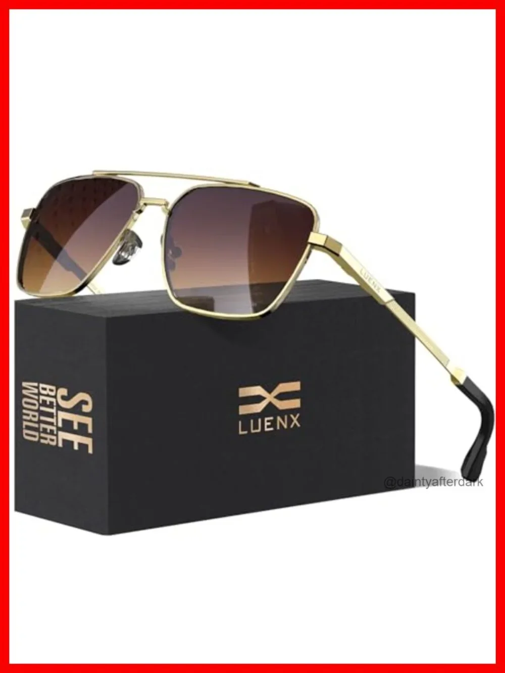 Polarized Aviator Sunglasses UV400 Protection Metal Frame Driving Accessories